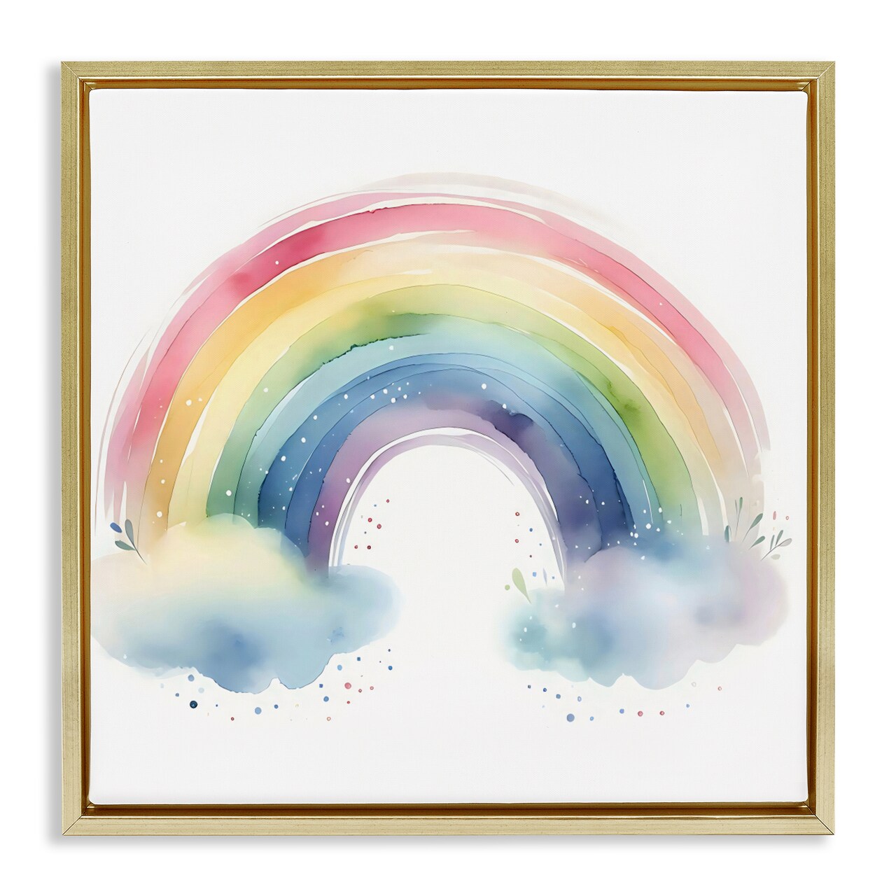 Stupell Industries Soft Rainbow with Clouds Floating Frame, design by Creative Studio